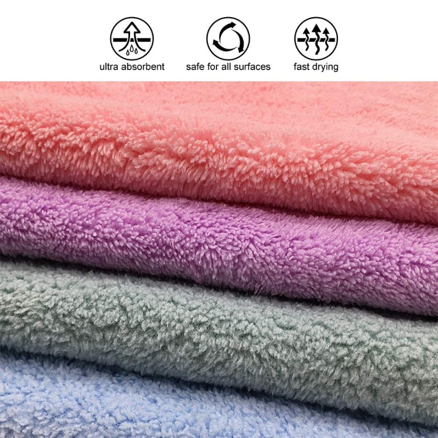 Microfiber Coral Velvet Ganz Absorbent Kichen Dish a Coupe Stoffer - JUHAO