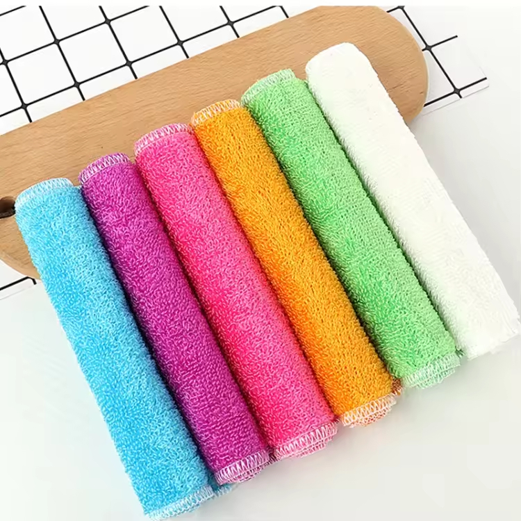 Pa&ntilde;os de limpieza de bamb&uacute; reutilizables