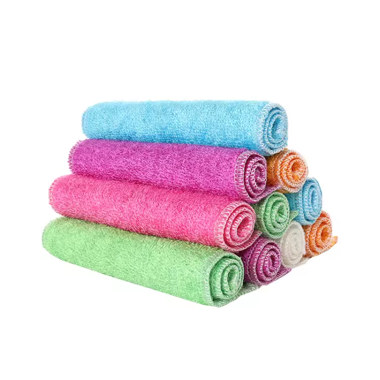 Pa&ntilde;os de limpieza de bamb&uacute; reutilizables