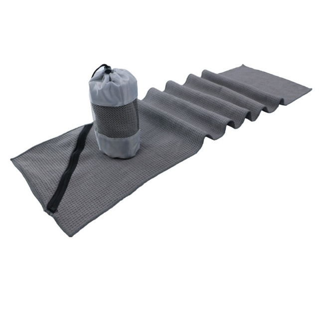 Mikrovesel-wafelgimnasiumhanddoek met ritssak - JUHAO